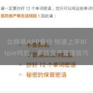 比特派APP备份 快速上手Bitpie钱包，多链资产管理技巧