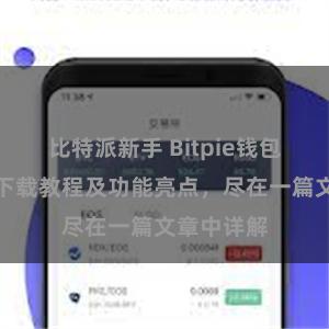 比特派新手 Bitpie钱包最新版本下载教程及功能亮点，尽在一篇文章中详解